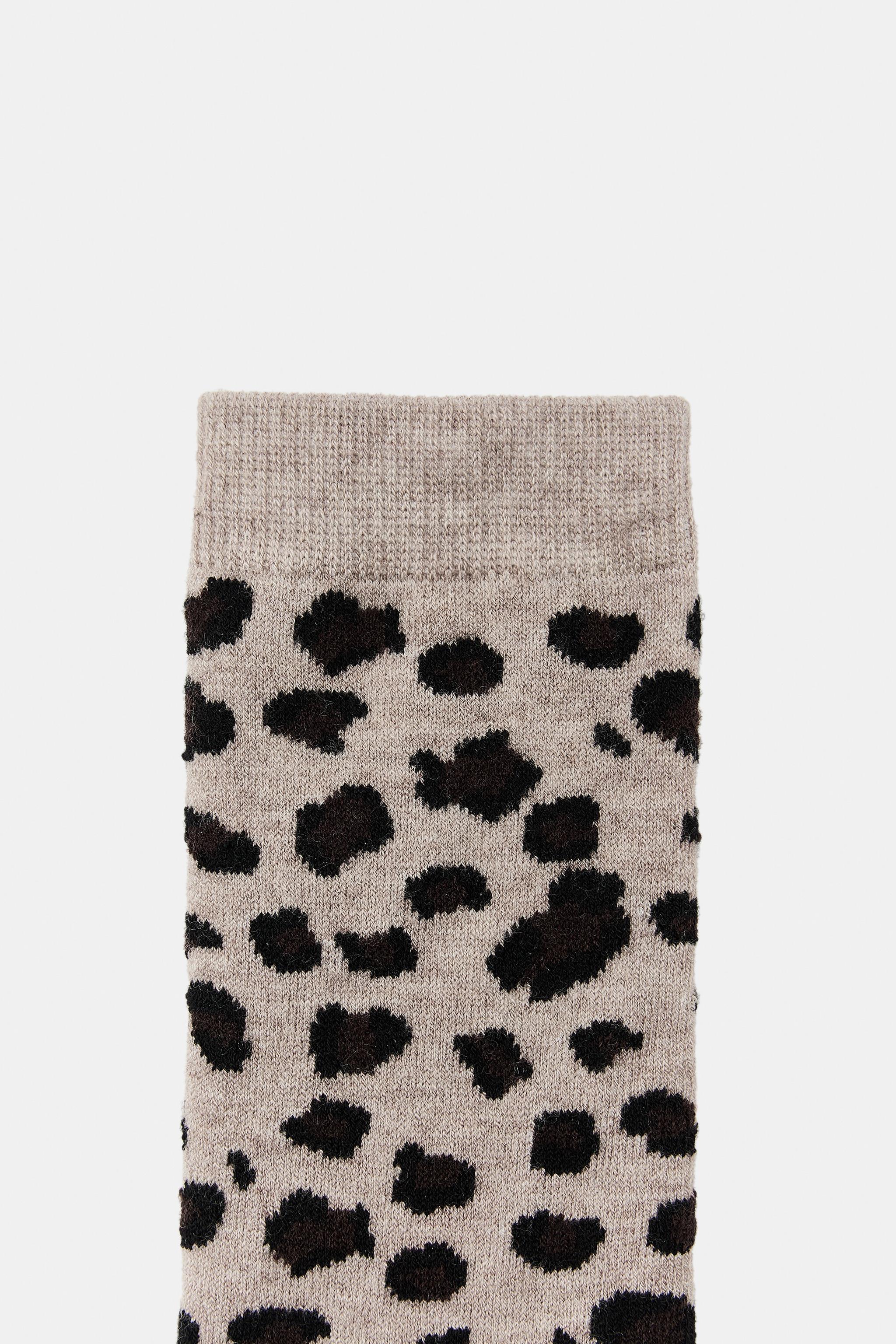 CHAUSSETTES EN JACQUARD À IMPRIMÉ ANIMAL